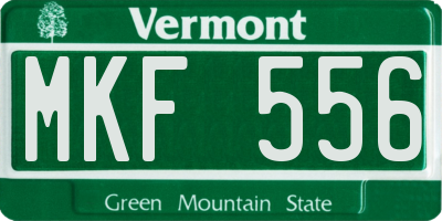 VT license plate MKF556