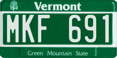 VT license plate MKF691