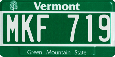 VT license plate MKF719