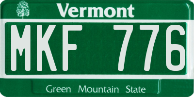 VT license plate MKF776