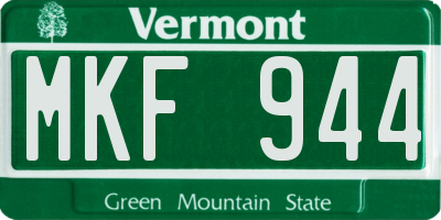 VT license plate MKF944