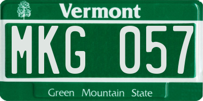 VT license plate MKG057