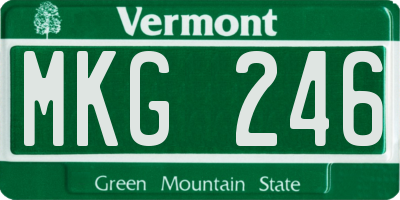 VT license plate MKG246
