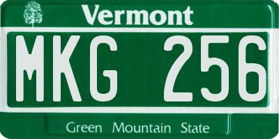 VT license plate MKG256