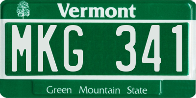 VT license plate MKG341