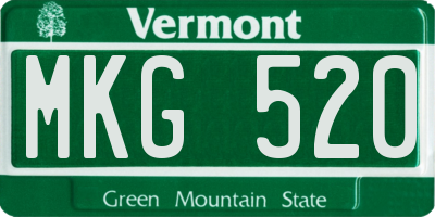 VT license plate MKG520