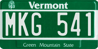 VT license plate MKG541