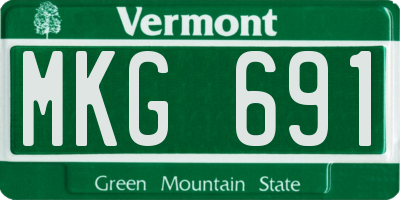 VT license plate MKG691
