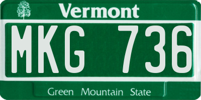 VT license plate MKG736