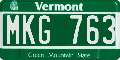 VT license plate MKG763
