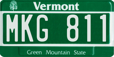 VT license plate MKG811