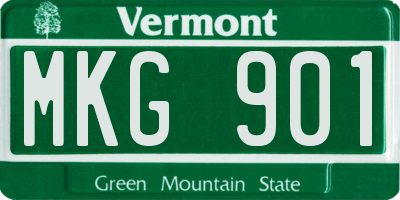 VT license plate MKG901