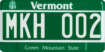 VT license plate MKH002