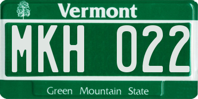 VT license plate MKH022