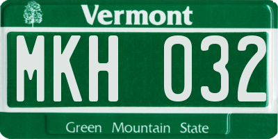 VT license plate MKH032