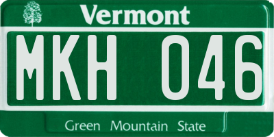 VT license plate MKH046