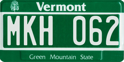 VT license plate MKH062