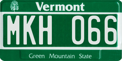 VT license plate MKH066