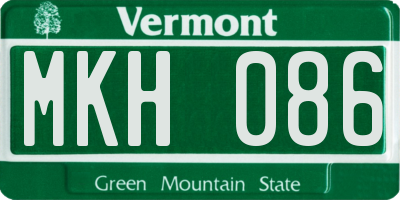 VT license plate MKH086