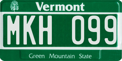 VT license plate MKH099