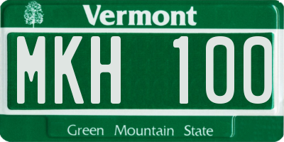 VT license plate MKH100