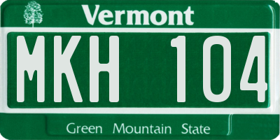 VT license plate MKH104