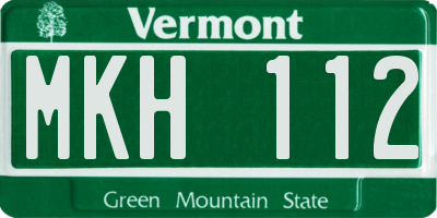 VT license plate MKH112