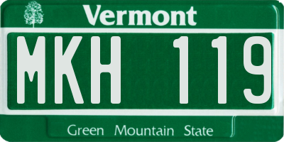 VT license plate MKH119