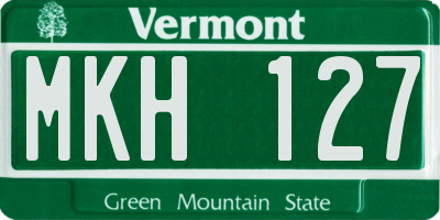 VT license plate MKH127
