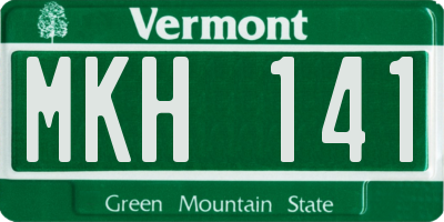VT license plate MKH141