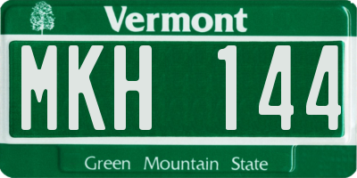 VT license plate MKH144