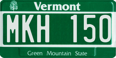 VT license plate MKH150