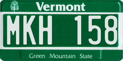 VT license plate MKH158
