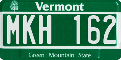 VT license plate MKH162