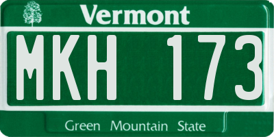 VT license plate MKH173