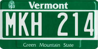 VT license plate MKH214
