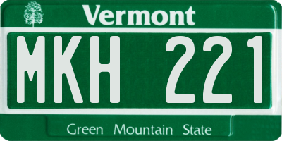 VT license plate MKH221