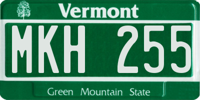 VT license plate MKH255