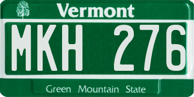 VT license plate MKH276