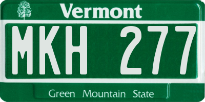 VT license plate MKH277