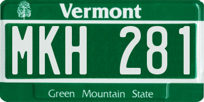 VT license plate MKH281
