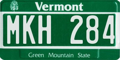VT license plate MKH284