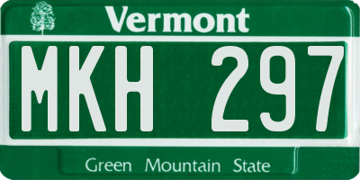 VT license plate MKH297