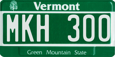 VT license plate MKH300