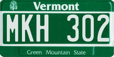 VT license plate MKH302