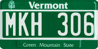 VT license plate MKH306
