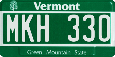 VT license plate MKH330