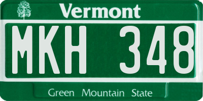 VT license plate MKH348