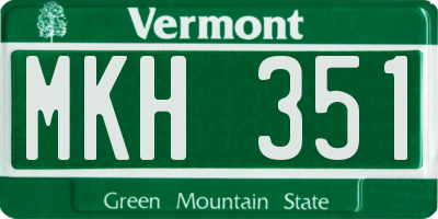VT license plate MKH351