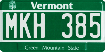 VT license plate MKH385